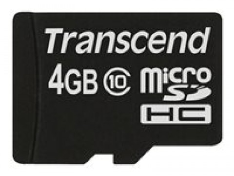 Atminties kortelė Transcend 4GB microSDHC UHS-I Class10 20MB/s MLC